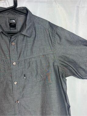 The North Face Utility Button Up Shirt Men's L Polo Short Sleeve Organic Cotton